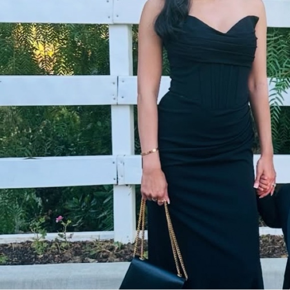 Black long corset dress - Picture 2 of 7